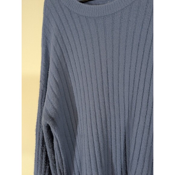 Aerie Sweater Women Sz S Blue Ribbed Buttercream Oversized Slouchy Pullover - Picture 3 of 7
